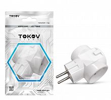 TKL-S3C-C01 Разветвитель 3-м без заземл. 10А 250В IP20 ABS-пластик бел. TOKOV ELECTRIC 