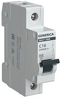 MVA21-1-016-C-G Выключатель автоматический модульный 1п C 16А 4.5кА ВА47-29М GENERICA 