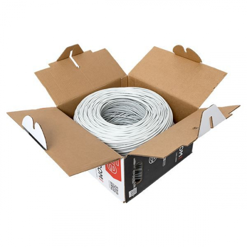TRP-5EUTP-04PVC-GY-IN3 Кабель витая пара U/UTP кат.5E 4 пары 24 AWG solid PVC сер. (м) TERACOM PRO EKF  фото 6