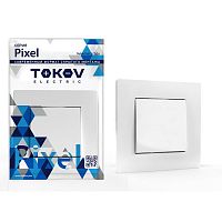 TKE-PX-V1F-C01 Выключатель 1-кл. СП Pixel 10А IP20 в сборе бел. TOKOV ELECTRIC 