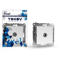 TKE-PX-A1P-C01 Розетка TV проходная СП Pixel 4DB механизм бел. TOKOV ELECTRIC 
