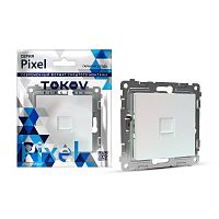 TKE-PX-RT1-C04 Розетка телефонная 1-м СП Pixel RJ11 механизм перламутр. TOKOV ELECTRIC 