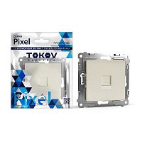 TKE-PX-RT1-C02 Розетка телефонная 1-м СП Pixel RJ11 механизм беж. TOKOV ELECTRIC 