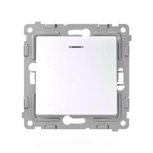 TKE-PX-V1I-C04 Выключатель 1-кл. СП Pixel 10А IP20 с индикатором механизм перламутр. TOKOV ELECTRIC  фото 2
