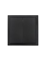 704-4288-101QC Выключатель 2-кл. 1п СП ZIMA 10А IP20 безвинтов. зажим механизм черн. бархат LEZARD 