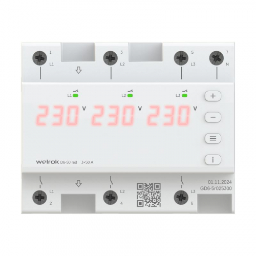 D6-50 red Реле напряжения  Welrok 4660251140403