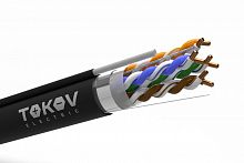 TKP-C05-F42-5E-305-ODC Кабель витая пара F/UTP 4х2х24AWG(0.51мм) + трос кат.5E PE outdoor Fluke tested 305м (м) PRO TOKOV ELECTRIC 