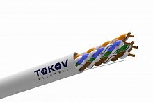 TKE-C06-U/UTP-42-5E-305 Кабель витая пара U/UTP 4х2х24AWG(0.48мм) кат.5E PVC indoor Fluke tested 305м (м) TOKOV ELECTRIC 