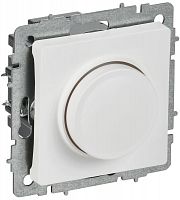 BR-D20-0600-K91 Светорегулятор поворотно-нажимной СП BRITE СС10-1-0-БрАБ 600Вт механизм арктич. бел. IEK 