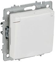 BR-R16-16-44-K91 Розетка BRITE РСбш10-3-44-БрАБ 16А IP44 с заземл. защ. шторки с крышкой механизм арктич. бел. IEK 
