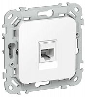 FI-K12-1-K01 Розетка компьютерная СП FLITE РК5е-1-0-ФлБ RJ45 кат.5E UTP механизм бел. IEK 