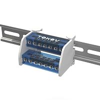TKE-DBTB-100-2-7/L+PEN Шина на DIN-рейку в корпусе (кросс-модуль) 2 группы по 7 отверстий 100А TOKOV ELECTRIC 