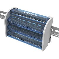 TKE-DBTB-125-4-15/3L+PEN Шина на DIN-рейку в корпусе (кросс-модуль) 4 группы по 15 отверстий 125А TOKOV ELECTRIC 