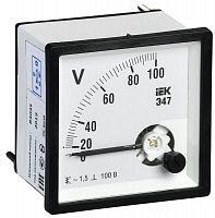 IPV10-6-0100-E Вольтметр Э47 72х72мм 100В кл. точн. 1.5 IEK 