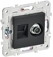 SK-AK20-1-K53 Розетка двойная TV+RJ45 кат.5E SKANDY SK-A14G графит IEK 