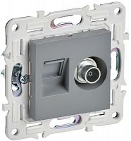 SK-AK20-1-K03 Розетка двойная TV+RJ45 кат.5E SKANDY SK-A14Gr сер. IEK 
