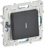 SK-V12-1-10-K48 Выключатель проходной 1-кл. SKANDY 10А SK-V08T с индикацией титан IEK 