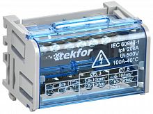 TF-DN10-2-07-100 Шины на DIN-рейку (кросс-модуль) ШНК 2х7 L+PEN TEKFOR IEK 