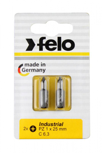 02101036 Бита крестовая Industrial PZ 1х25 (блист.2шт) FELO 