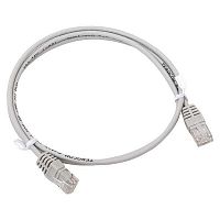 TRC-5EUTP-PVC-1M-GY Патч-корд кат.5E UTP неэкранир. PVC 1Гбит/с 1м сер. TERACOM EKF 