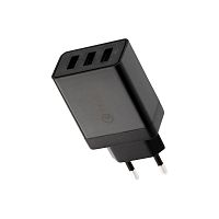 18-2215 Устройство зарядное сетевое-переходник 3хUSB адаптер 30Вт черн. Rexant 
