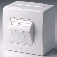10665 Коробка PDD-N60 с 1 розеткой Brava RJ45 кат.5E (телефон/компьютер) бел. DKC 