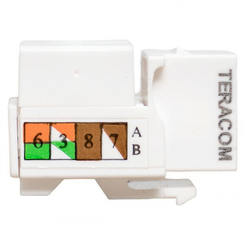 TRP-KSTN-90D-6UTP-WH Модуль Keystone RJ45 кат.6 неэкранир. 110 IDC 90град. бел. TERACOM PRO EKF  фото 3