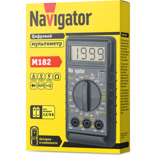 82434 Мультиметр 82 434 NMT-Mm04-182 (M182) Navigator  фото 2