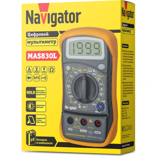 82428 Мультиметр 82 428 NMT-Mm01-830L (830L) Navigator  фото 2