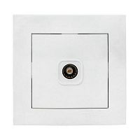 EWA00-127-10 Розетка телевизионная проходная TV 1-м Валенсия 14дБ-240МГц бел. PROxima EKF 