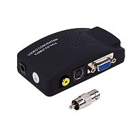 17-6932 Конвертер AV RCA + S-video на VGA (+ переходник гнездо BNC - штекер RCA) Rexant 