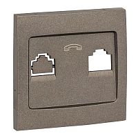 EST01-L-034-60 Панель лицевая Валенсия для розетки Phone 1-м графит PROxima EKF 