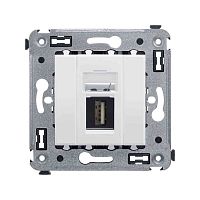4400403 Розетка USB 2.0 1-м СП Avanti "Белое облако" тип А-А DKC 