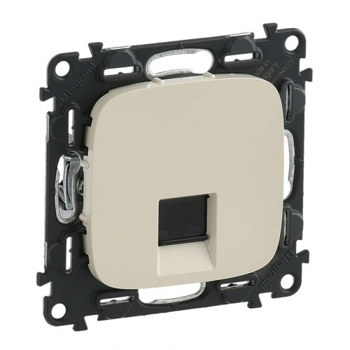 753840 Розетка компьютерная 1-м Valena Allure RJ45 кат.5E UTP с лицев. панелью механизм сл. кость Leg  фото 2