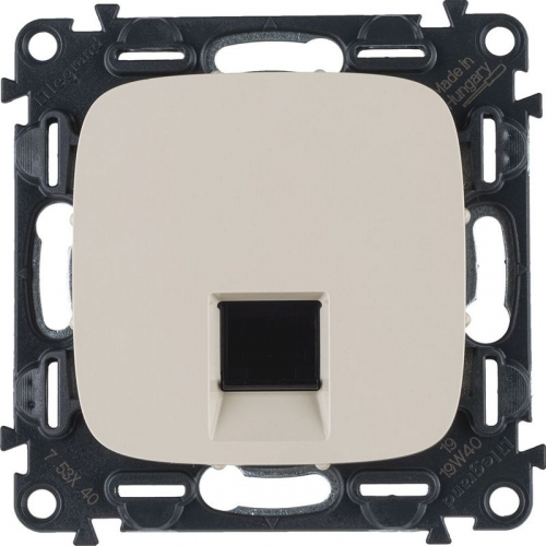 753840 Розетка компьютерная 1-м Valena Allure RJ45 кат.5E UTP с лицев. панелью механизм сл. кость Leg  фото 4