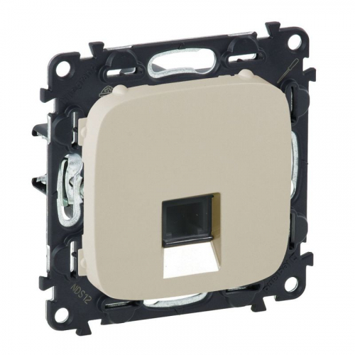 753840 Розетка компьютерная 1-м Valena Allure RJ45 кат.5E UTP с лицев. панелью механизм сл. кость Leg 