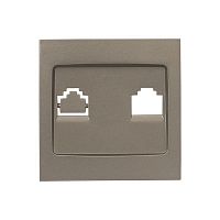 ESK01-L-035-40 Панель лицевая Валенсия для розетки 1-м RJ-45 кашемир PROxima EKF 
