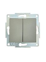 7081-3588-101 Выключатель 2-кл. 1п СП ASTI 10А IP20 механизм платина. LEZARD 