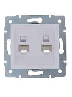 707-0288-141 Розетка компьютерная 2-м СП Karina RJ45 механизм бел. LEZARD 