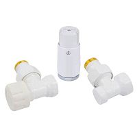 602200056 Комплект подключения угловой STANDARD MINI 1/2" (белый) с термоголовкой MINI DIAMANT М30х1,5