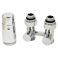 600800057 Комплект узла нижнего подкл прямой STANDARD 3/4" (хром) с термоголовкой М30х1,5, ниппеля 1/2"Х3/4"