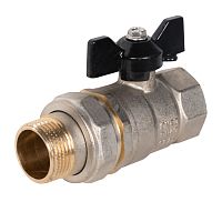 LD 47.316.20 Кран шаровой латунный LD Pride 47.20.В-ГШ.Б Ду 20 Ру 40 вн-американка, (бабочка)