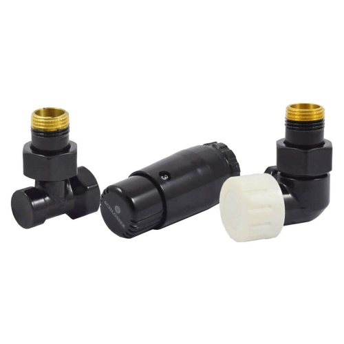 602200066 Ral 9005 Комплекты подключения SCHLOSSER трехосев прав STAN-D MINI 1/2"(Ral 9005)с термог.MINI DIAM-T М30х1,5