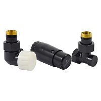 602200067 Ral 9005 Комплекты подключения SCHLOSSER трехосев лев STAND-D MINI 1/2"(Ral 9005)с термог.MINI DIAM-T М30х1,5