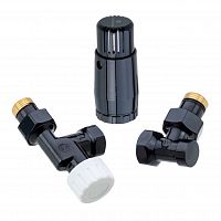 602200126 Ral 9005 Комплект подключения SCHLOSSER осевой STAN-D MINI 1/2"(Ral 9005) с термог. MINI DIAMANT М30х1,5