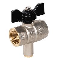 LD 45.392.15 Кран шаровый для подключения термодатчика LD Pride 45.15.В-В.Т.Б Ду 15 Ру 40 вн-вн, (бабочка)