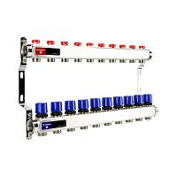 VM15510 Группа коллекторная для отопления VARMEGA  ВР 1", на 10 контуров 3/4" EK, нерж. сталь