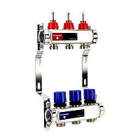 VM15103 Группа коллекторная с расходомерами VARMEGA  ВР 1", на 3 контура 3/4" EK, нерж. сталь