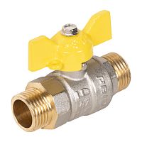 LD 47.364.15 Кран шаровой латунный LD Pride 47.15.Н-Н.Б GAS (бабочка)