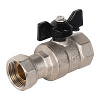 LD 47.396.20 Кран шаровой латунный LD Pride 47.20.В-НкГк.Б Ду 20 Ру 40 с накидной гайкой (бабочка)